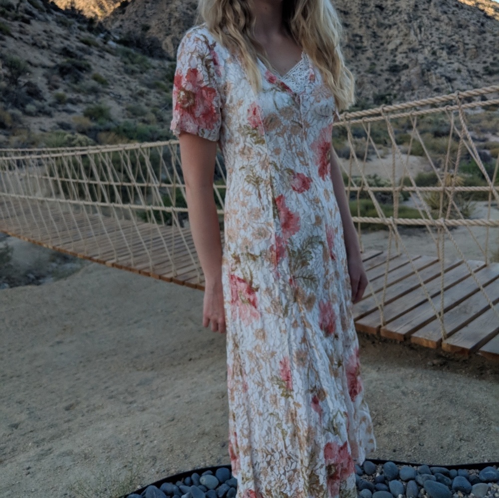 Vintage 90's Floral Blush Dress